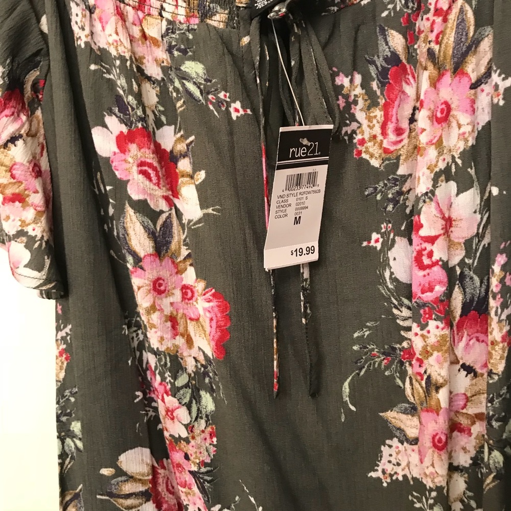 Green floral dress rue 21